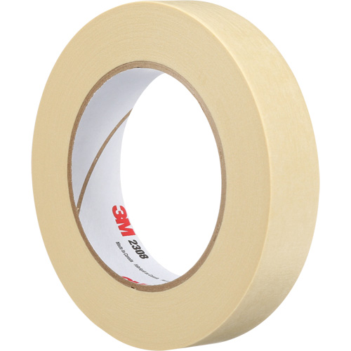 2308 Masking Tape, 24 mm (1") x 55 m (180'), Tan Helyx Safety & Industrial Supplies