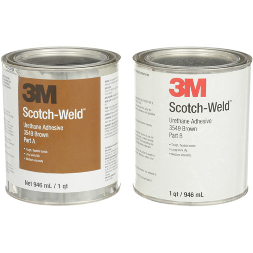 Adh&eacute;sif &agrave; base d'ur&eacute;thane 3549 Scotch-Weld, 64 oz liq., Canette, Brun Helyx Safety & Industrial Supplies