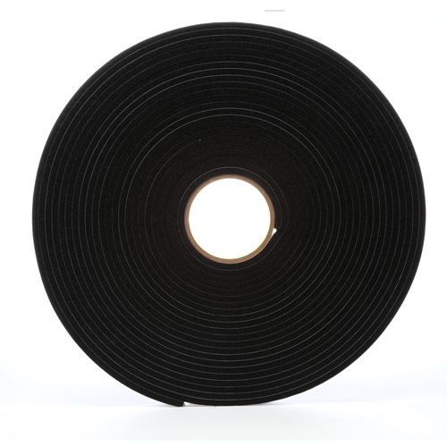 Ruban de mousse en vinyle 4504, 19 mm (3/4") la x 16,5 m (54') lo, 250 mils, Noir Helyx Safety & Industrial Supplies