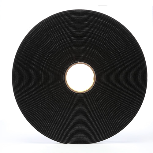 Ruban en mousse de vinyle 4508, 25,4 mm (1") la x 32,9 m (108') lo, 125 mils, Noir Helyx Safety & Industrial Supplies
