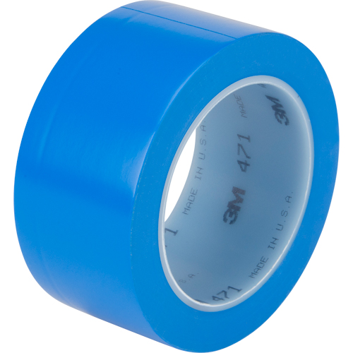 Ruban en vinyle 471, 50,8 mm (2") la x 32,9 m (108') lo, 5,3 mils, Bleu Helyx Safety & Industrial Supplies