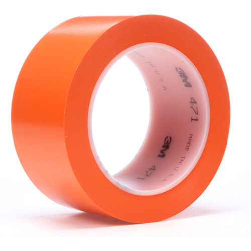 Ruban en vinyle 471, 19 mm (3/4") la x 32,9 m (108') lo, 5,2 mils, Orange Helyx Safety & Industrial Supplies