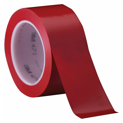 471 Vinyl Tape, 6 mm (1/4") W x 32.9 m (108') L, 5.2 mils, Red Helyx Safety & Industrial Supplies
