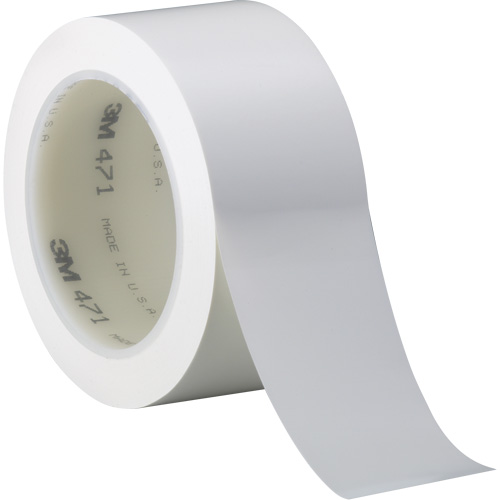 Ruban en vinyle 471, 38 mm (1-1/2") la x 32,9 m (108') lo, 5,2 mils, Blanc Helyx Safety & Industrial Supplies