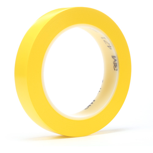 Ruban en vinyle 471, 6 mm (1/4") la x 32,9 m (108') lo, 5,2 mils, Jaune Helyx Safety & Industrial Supplies