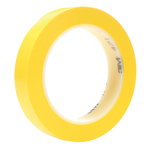 Ruban en vinyle 471, 19 mm (3/4") la x 32,9 m (108') lo, 5,3 mils, Jaune Helyx Safety & Industrial Supplies