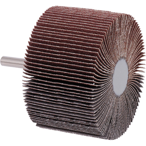 Meule &agrave; lamelles mont&eacute;e, Grain A80, 3" x 2" x 1/4" Helyx Safety & Industrial Supplies