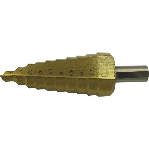 Foret &eacute;tag&eacute; &agrave; 10 &eacute;tages de qualit&eacute; sup&eacute;rieure Jet-Kut, 1/4" - 1", Incr&eacute;ments de 1/32", Acier rapide Helyx Safety & Industrial Supplies