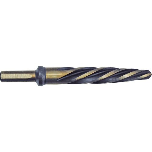 Al&eacute;soir pour automobile noir et or de premi&egrave;re qualit&eacute; Jet-Kut, 3/4", Cannelure Spirale, Acier rapide, Tige 3 m&eacute;plats Helyx Safety & Industrial Supplies