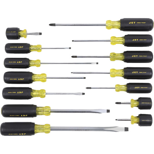 JKS-14S Cushion Grip Screwdriver Set, 14 Pcs. Helyx Safety & Industrial Supplies