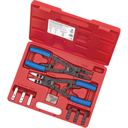 SRP-10S Heavy-Duty Ratcheting Snap Ring Pliers Set, 10 Pieces Helyx Safety & Industrial Supplies