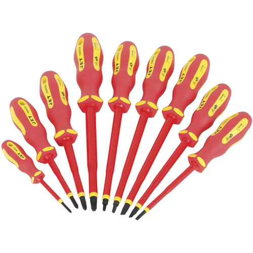 JISD-9S VDE Insulated Screwdriver Set, 9 Pcs. Helyx Safety & Industrial Supplies