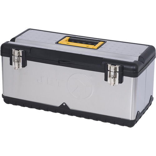 JPSTB-22 Boîte &agrave; outils en acier inoxydable, 11" P x 22-1/2" la x 10-3/4" h, Noir/Gris Helyx Safety & Industrial Supplies