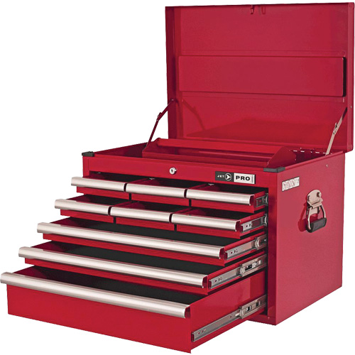 PMC2709 Coffre de m&eacute;canicien s&eacute;rie Pro, 26" la, 9 tiroirs, Rouge Helyx Safety & Industrial Supplies