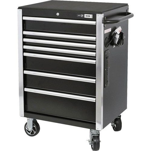 HDRC2807 HD Series Roller Cabinet, 7 Drawers, 27-4/5" W x 21-27/50" D x 40-31/100" H, Black Helyx Safety & Industrial Supplies