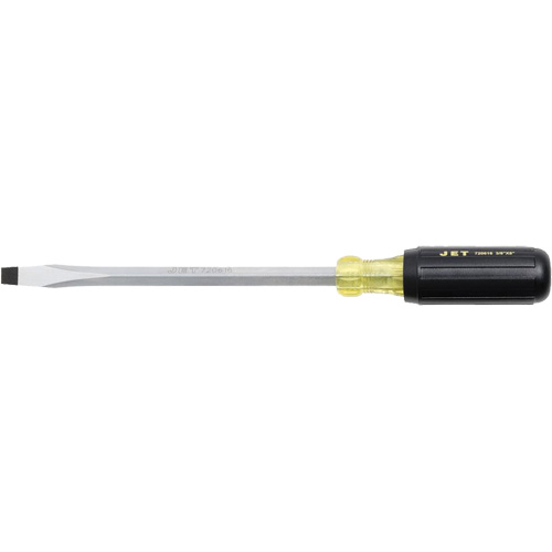 JKSS-8 Slot Screwdriver, 3/8" Tip, Square, 8" L, Cushion Grip Handle Helyx Safety & Industrial Supplies