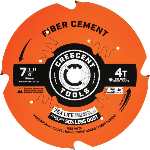 Lame de scie circulaire, 7-1/4", 4 dents, Pour B&eacute;ton Helyx Safety & Industrial Supplies
