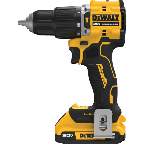 Atomic Compact Series Brushless Cordless Hammer Drill Kit, 1/2" Chuck, 20 V Helyx Safety & Industrial Supplies