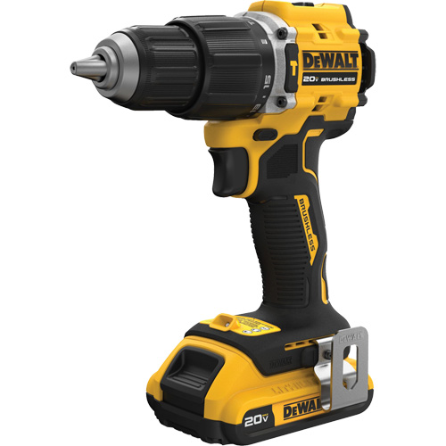 Atomic Compact Series Brushless Cordless Hammer Drill Kit, 1/2" Chuck, 20 V Helyx Safety & Industrial Supplies