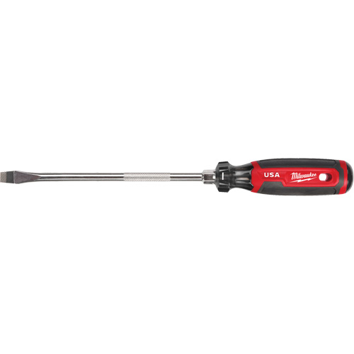 Slotted Screwdriver, 3/8" Tip, Round, 330 mm L, Cushion Grip Handle Helyx Safety & Industrial Supplies