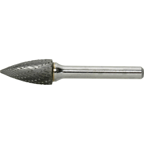 Solid Carbide Burr, SG-1, 1/4" Dia., 1/4" Shank, 5/8" Depth of Cut Helyx Safety & Industrial Supplies
