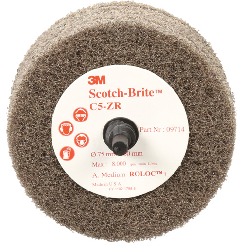 Disque de tronçonnage et de polissage Scotch-Brite, 75 mm x 30 mm, Arbre de 20 mm, Oxyde d'aluminium, 7500 Tr/min Helyx Safety & Industrial Supplies