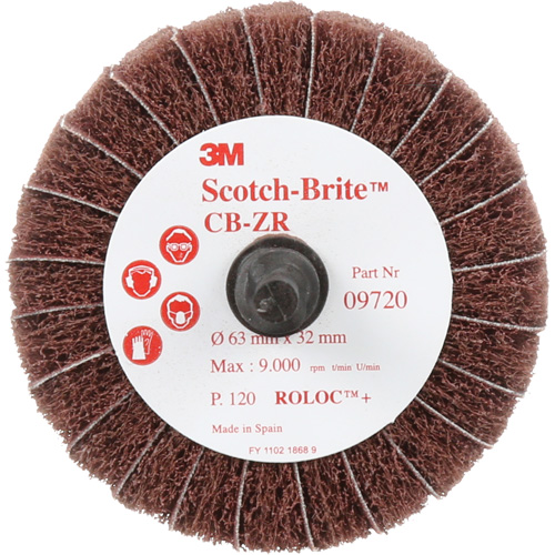 Disque combin&eacute; Scotch-Brite, 2-1/2" dia., Grain 120, Oxyde d'aluminium Helyx Safety & Industrial Supplies