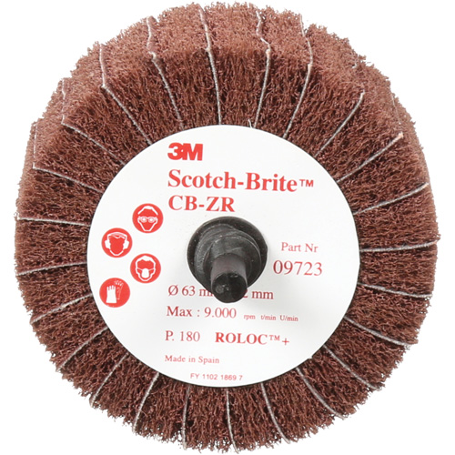 Disque combin&eacute; Scotch-Brite, 2-1/2" dia., Grain 180, Oxyde d'aluminium Helyx Safety & Industrial Supplies