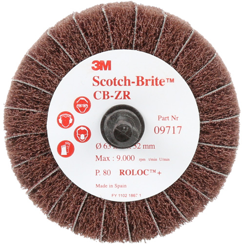 Disque combin&eacute; Scotch-Brite, 2-1/2" dia., Grain 80, Oxyde d'aluminium Helyx Safety & Industrial Supplies