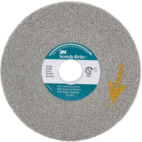 Meules d'&eacute;barbage EXL Scotch-Brite, 6" x 1", Arbre de 1", Oxyde d'aluminium Helyx Safety & Industrial Supplies