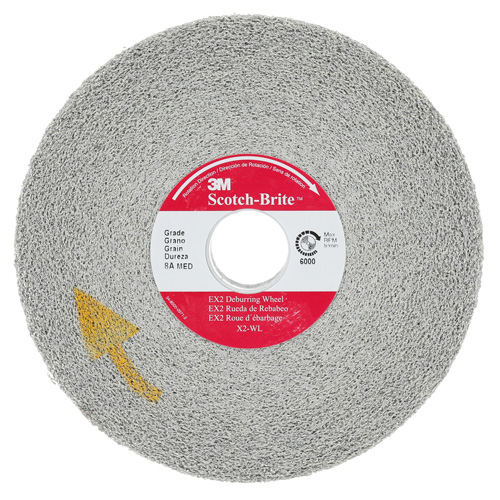 Scotch-Brite EXL Deburring Wheel, 6" x 1", 1"-8 Arbor, 1, Aluminum Oxide Helyx Safety & Industrial Supplies