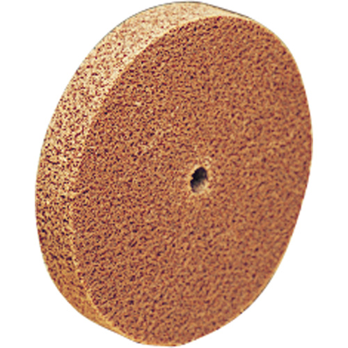 Meule d'abrasion et de polissage unitaris&eacute;e Scotch-Brite, 6" x 1", Arbre de 1"-7, Grain de Moyen, Oxyde d'aluminium Helyx Safety & Industrial Supplies