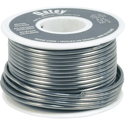 M&eacute;tal d'apport 60/40, &agrave; base de plomb, 60 % d'&eacute;tain, 40 % de plomb, &acirc;me Colophane, dia. 0,063" Helyx Safety & Industrial Supplies