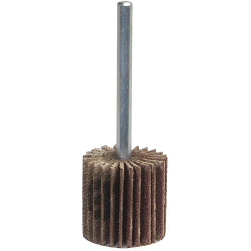 Grind-O-Flex Mini Mounted Flap Wheel, Aluminum Oxide, 60 Grit, 3" x 1" x 1/4" Helyx Safety & Industrial Supplies