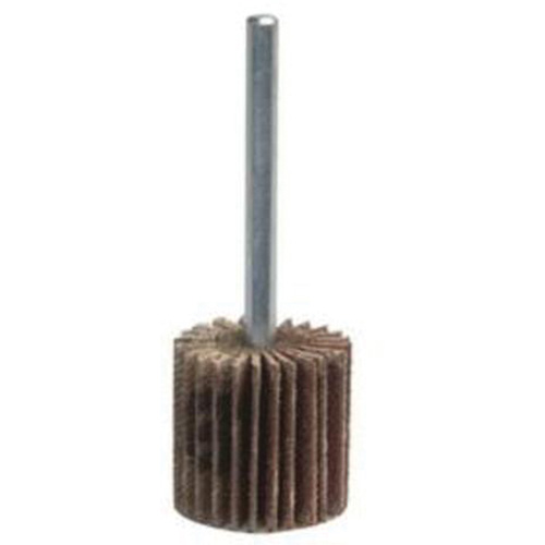 Super Finish Mini Flap Wheel, Aluminum Oxide, 120 Grit, 1-3/4" x 1/2" x 1/4" Helyx Safety & Industrial Supplies