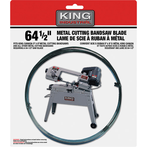 Bandsaw Metal Blade, Carbon Steel, 64-1/2" L x 1/2" W x 0.025" Thick, 24 TPI Helyx Safety & Industrial Supplies