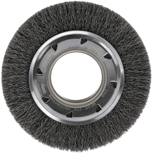 MEULE CIRC,FIL CREPE,4-1/4",.0118X5/8"X2", 4-1/4" dia., Fils 0.012, Arbre 2" Helyx Safety & Industrial Supplies