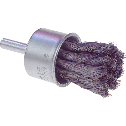 Brosses mont&eacute;es &agrave; fils nou&eacute;s, 1/2" dia., dia. Des fils 0,0104", Tige 1/4" Helyx Safety & Industrial Supplies