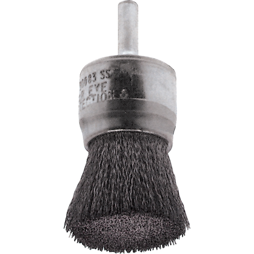 Brosses mont&eacute;es &agrave; fils cr&ecirc;p&eacute;s, 1/2", Fils 0,0104", Tige 1/4" Helyx Safety & Industrial Supplies