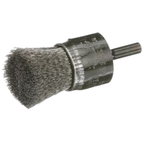 Brosse mont&eacute;e &agrave; fils ondul&eacute;s, 1", Fils 0,006" Helyx Safety & Industrial Supplies