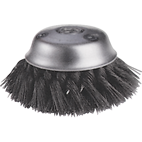 Knot Wire Cup Brushes - Stagger Row, 5-3/4" Dia. x 5/8"-11 Arbor Helyx Safety & Industrial Supplies