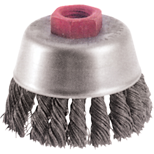 Knot Wire Cup Brushes - High Speed Small Grinder, 2-3/4" Dia. x M10x1.25 Arbor Helyx Safety & Industrial Supplies