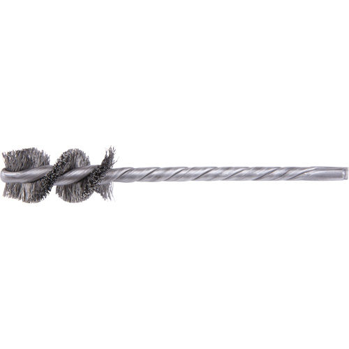 Ensemble de brosses internes &agrave; fils m&eacute;talliques ondul&eacute;s HeliTuf, 1/2" dia. x 1" l, 3-1/2" longueur hors tout Helyx Safety & Industrial Supplies