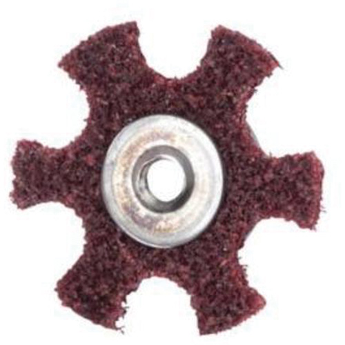 Disque abrasif en forme d'&eacute;toile pour pr&eacute;paration de surface Abrasotex , 2" dia., Grain Moyen, Oxyde d'aluminium Helyx Safety & Industrial Supplies
