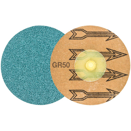 TWIST TOPCUT Sanding Disc, 3" Dia., 50 Grit, Zirconium Helyx Safety & Industrial Supplies