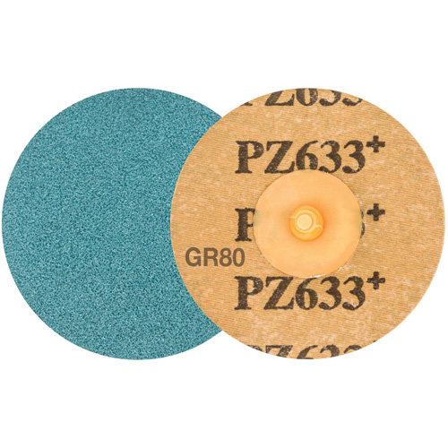 Disque de ponçage TWIST TOPCUT, 3" dia., Grain 80, Zirconium Helyx Safety & Industrial Supplies