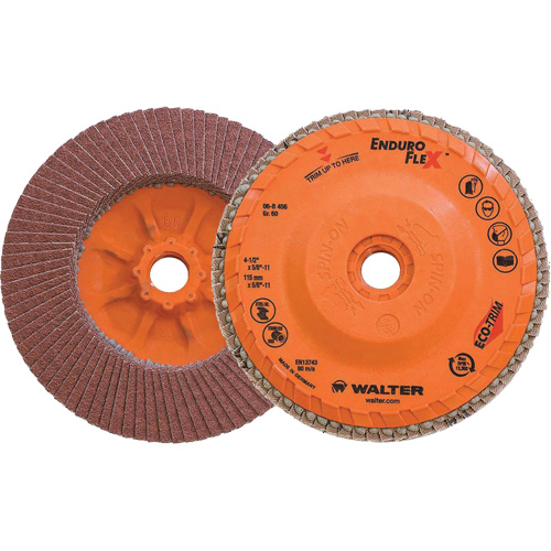 Enduro-Flex Flap Disc, 4-1/2" x 5/8"-11, Type 27, 60 Grit, Zirconia Alumina Helyx Safety & Industrial Supplies