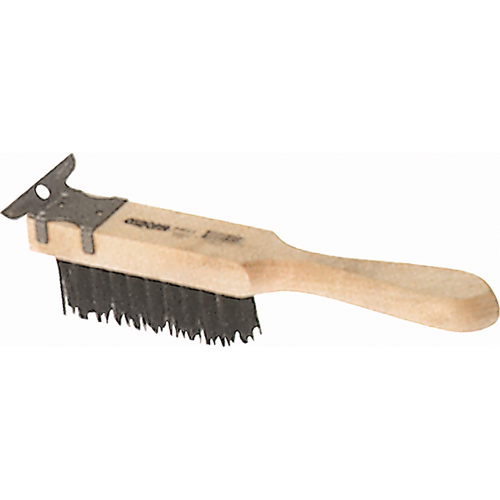 Brosses de grattage &agrave; grattoir, manche droit, Acier, 4 x 11 rangs de fils, Longueur 11-3/8" Helyx Safety & Industrial Supplies
