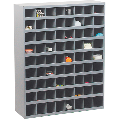 Steel Storage Bin Cabinet, 33-3/4" W x 12" D x 42" H, Grey Helyx Safety & Industrial Supplies