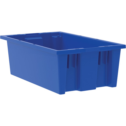 Contenant empilable et emboîtable, 6" x 11" x 18", Bleu Helyx Safety & Industrial Supplies